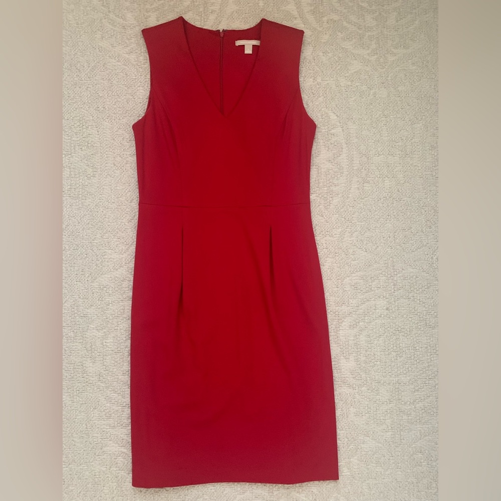 Banana Republic - Red V-Neck Sleeveless Dress